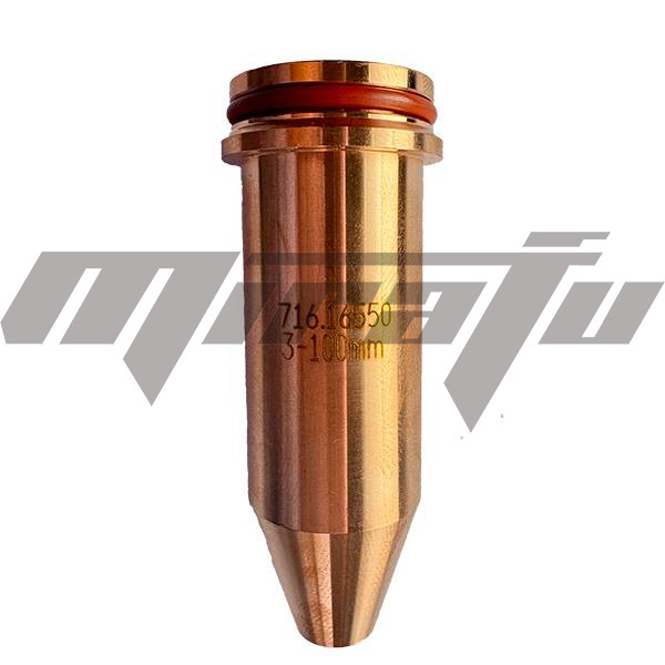 Cylindrical high-speed nozzles for machine cutting torches MS 932